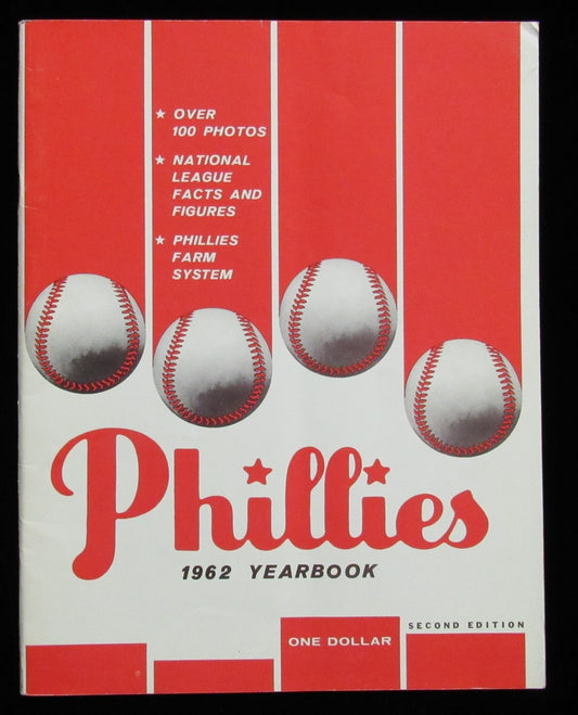 1962 Philadelphia Phillies Official Yearbook Vintage 183689