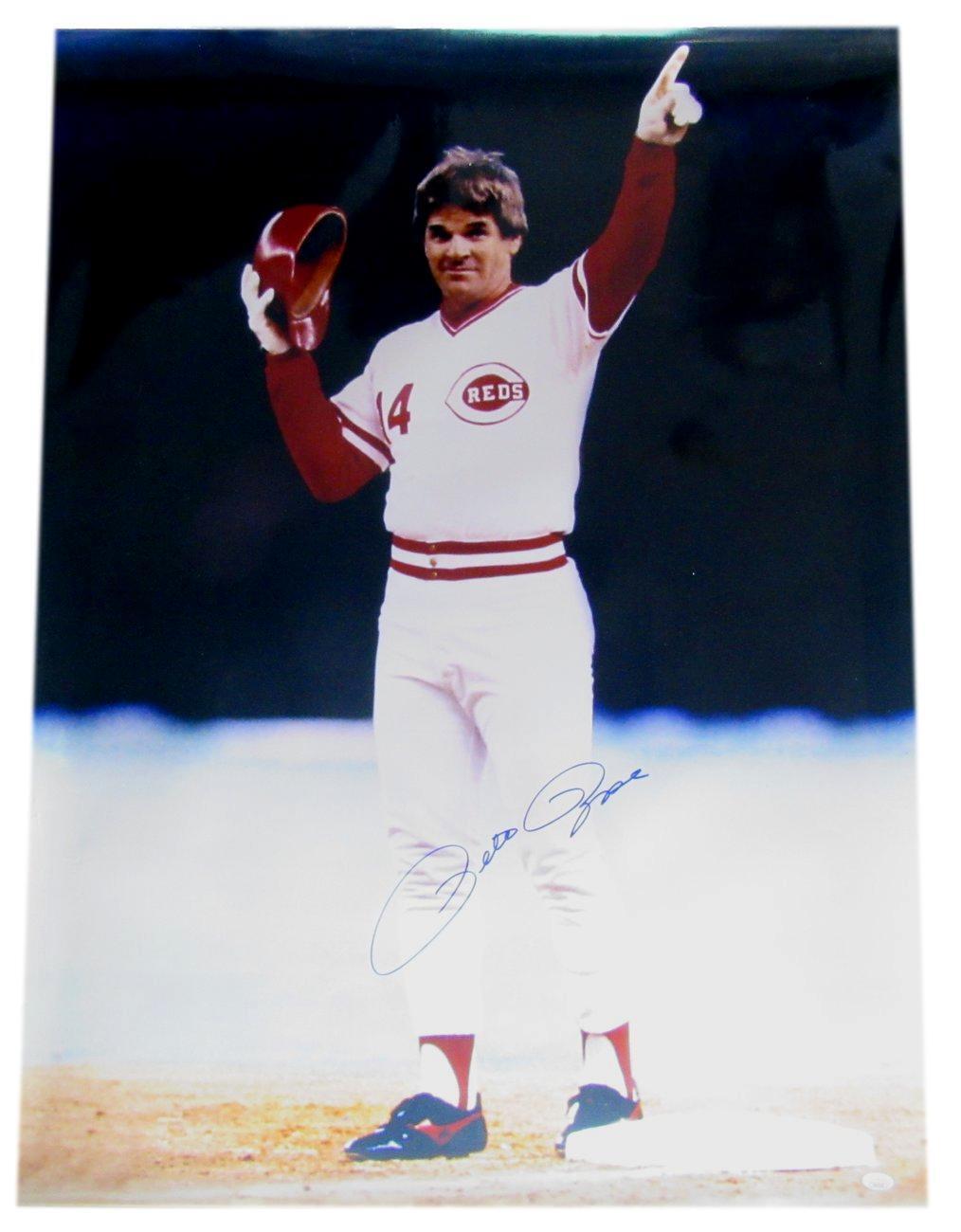 Pete Rose Cincinnati Reds Signed/Autographed 30x40 Photo JSA 164949