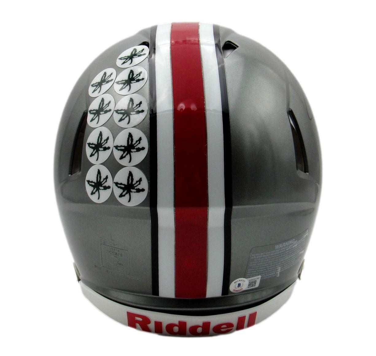 Eddie George Signed Ohio State Speed Full Size FLASH  Authentic Helmet Beckett