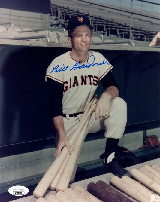 Bill Gardner Autographed 8x10 Photo New York Giants JSA 177864