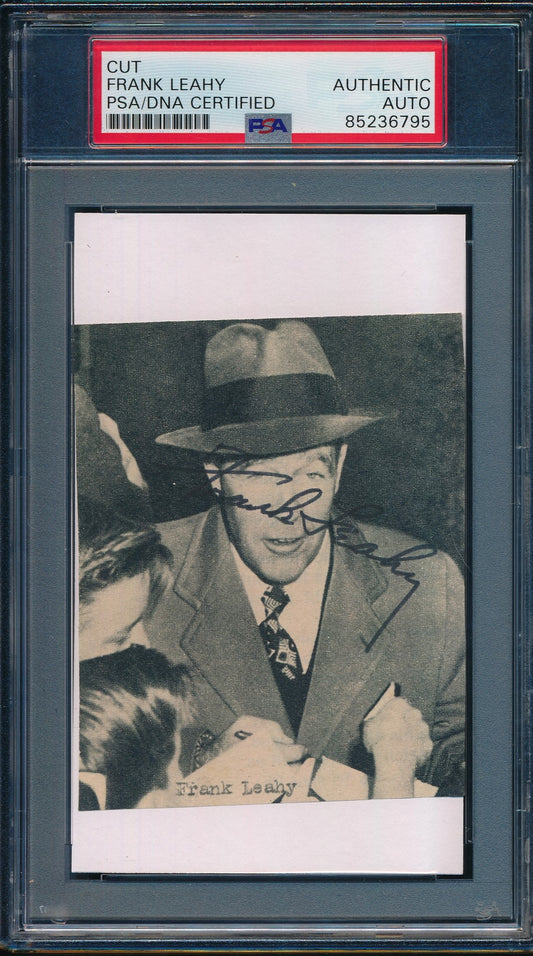 Frank Leahy CFB HOF Signed/Auto Cut on 3x5 Card Notre Dame  PSA/DNA 188304