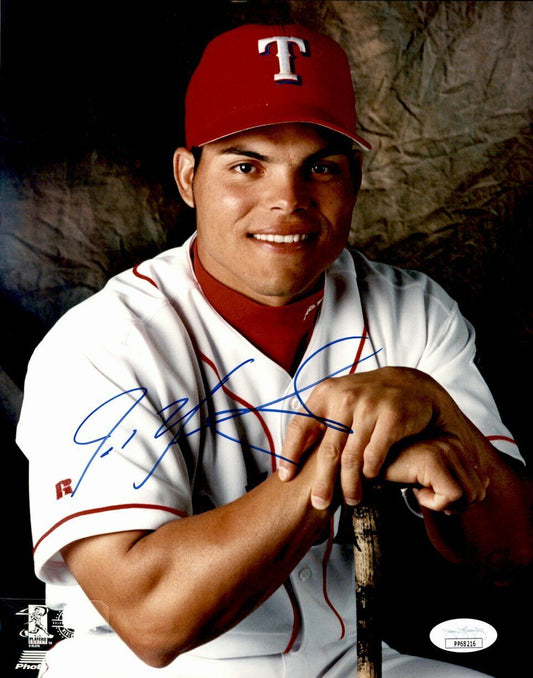 Ivan Rodriquez Texas Rangers HOF Signed/Autographed 8x10 Color Photo JSA 160425