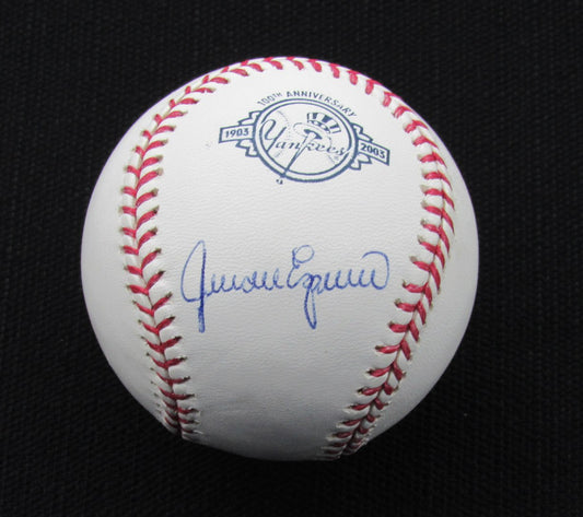 Juan Espino Signed/Auto Yankees 100th OML Baseball JSA 186656
