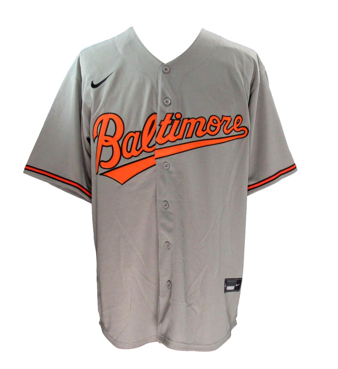 Gunnar Henderson Baltimore Orioles Signed/Auto Nike L Grey Jersey Beckett 189814