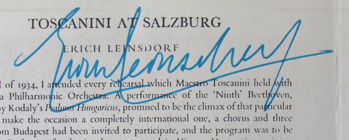 Erich Leinsdorf Conductor Autographed Magazine PSA/DNA 177029