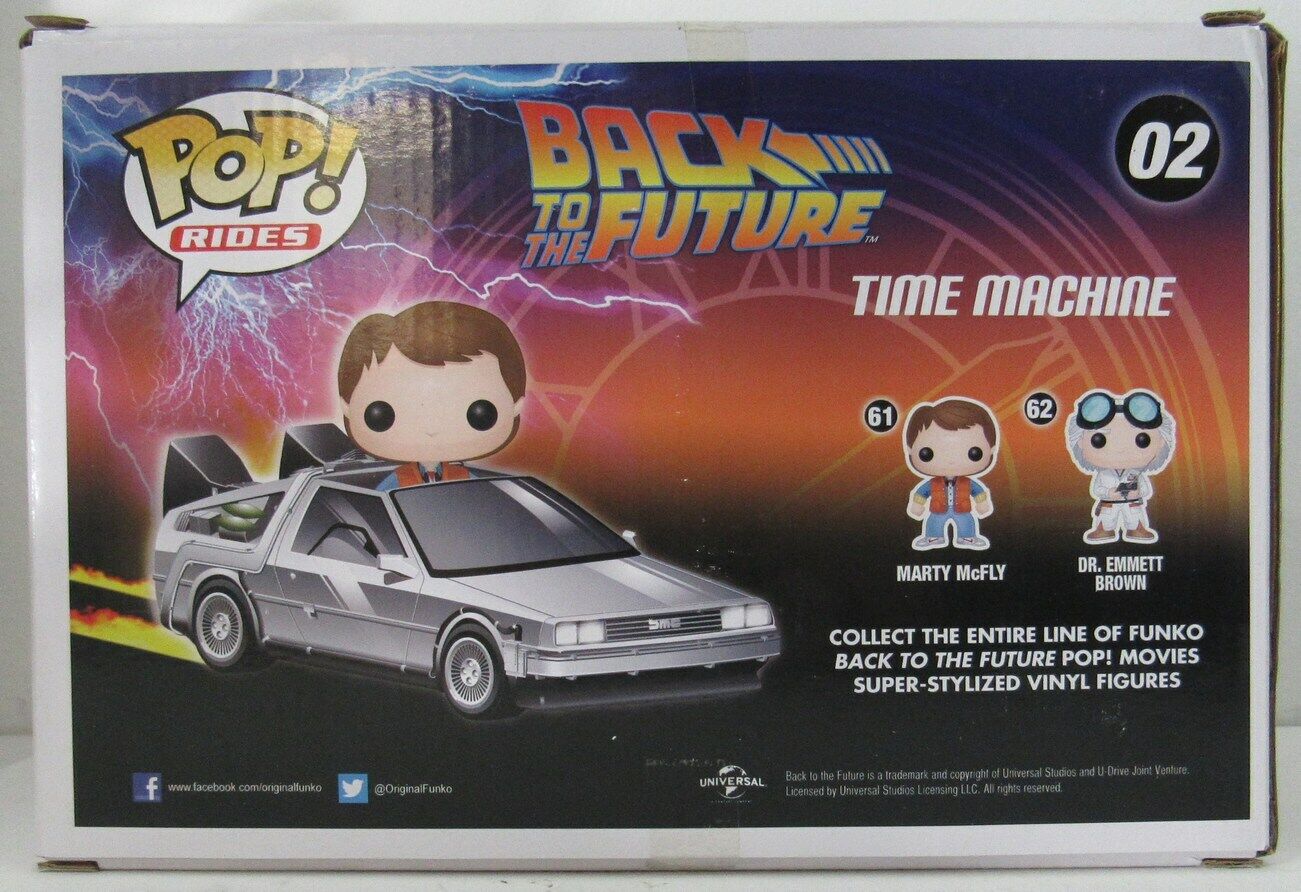 Michael J Fox Signed Back To Future FUNKO POP Delorean #02 Beckett 162928