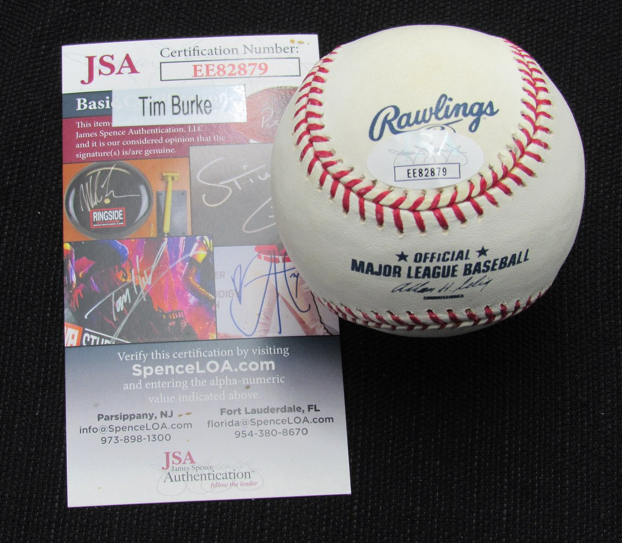 Tim Burke Signed/Auto Yankees 100th OML Baseball JSA 186733