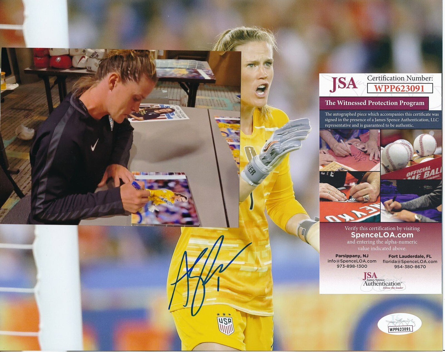 Alyssa Naeher USA Women's Soccer Team Signed 8x10 Photo JSA 145791