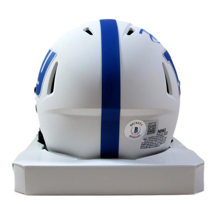 Tommy DeVito Autographed/signed Lunar Mini Helmet Giants Beckett 184872