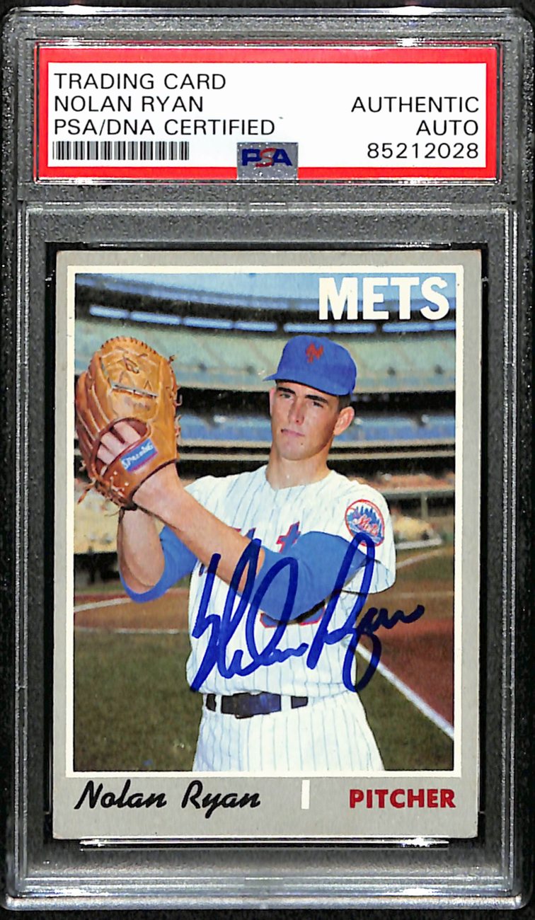 Nolan Ryan HOF Mets Signed/Autographed 1970 TOPPS Card #712 PSA/DNA