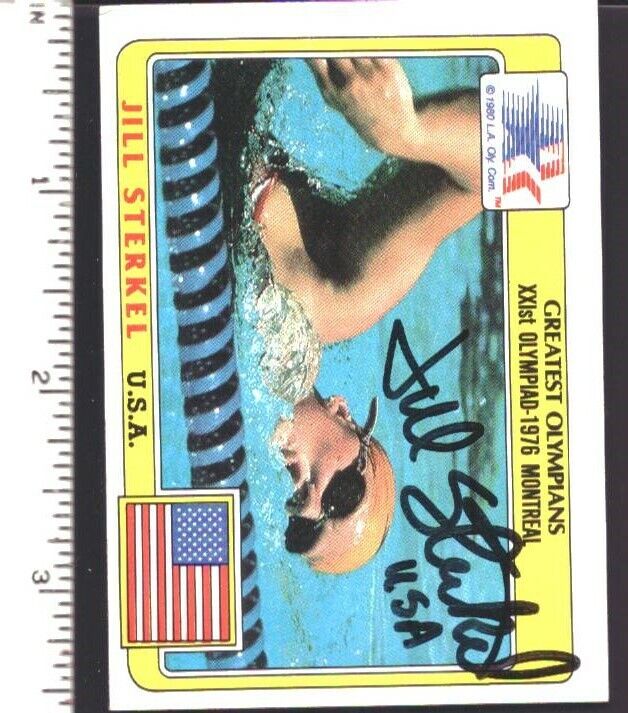 Jill Sterkel Signed 1983 Topps Greatest Olympians Trading Card #12 151883