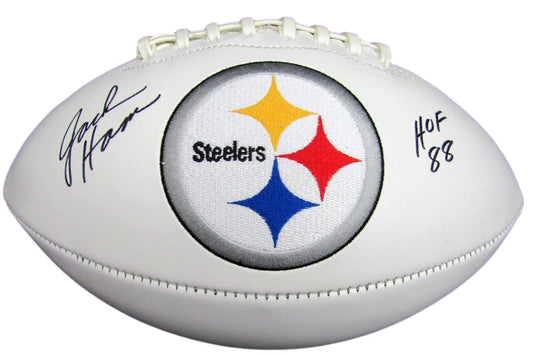 Jack Ham Pittsburgh Steelers HOF 88 Autographed/Signed Logo Football JSA 130899