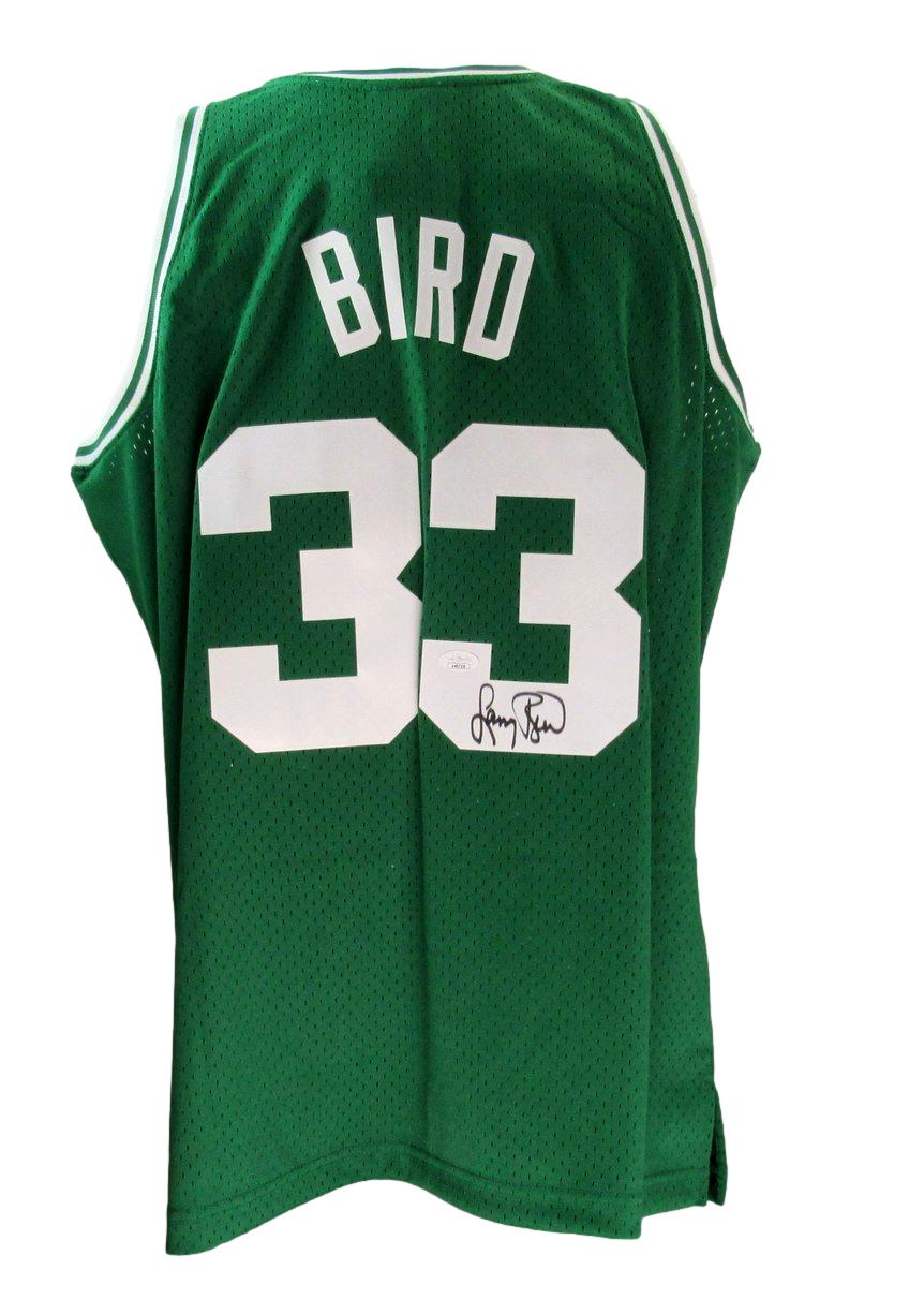 Larry Bird HOF Autographed Mitchell & Ness Basketball Jersey Celtics JSA 182824