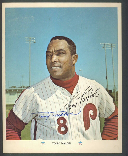 Tony Taylor Phillies Signed/Autographed 8x10 Photo PASS 123599