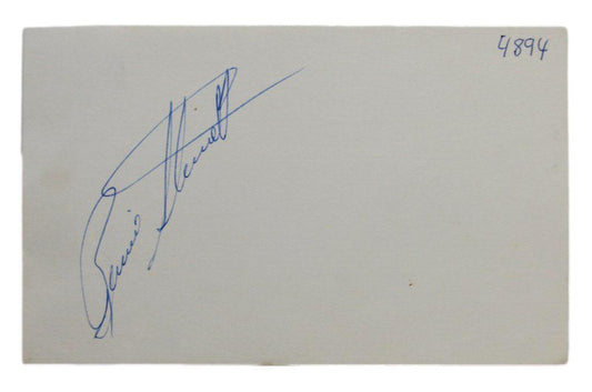 Rennie Stennett 1970's Pittsburgh Pirates Autographed/Signed 3x5 Index Card