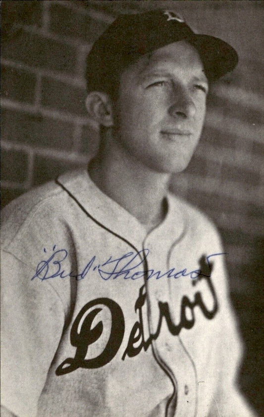 Bud Thomas Tigers d. 2001 Signed/Autographed 3x5  Photo 179264