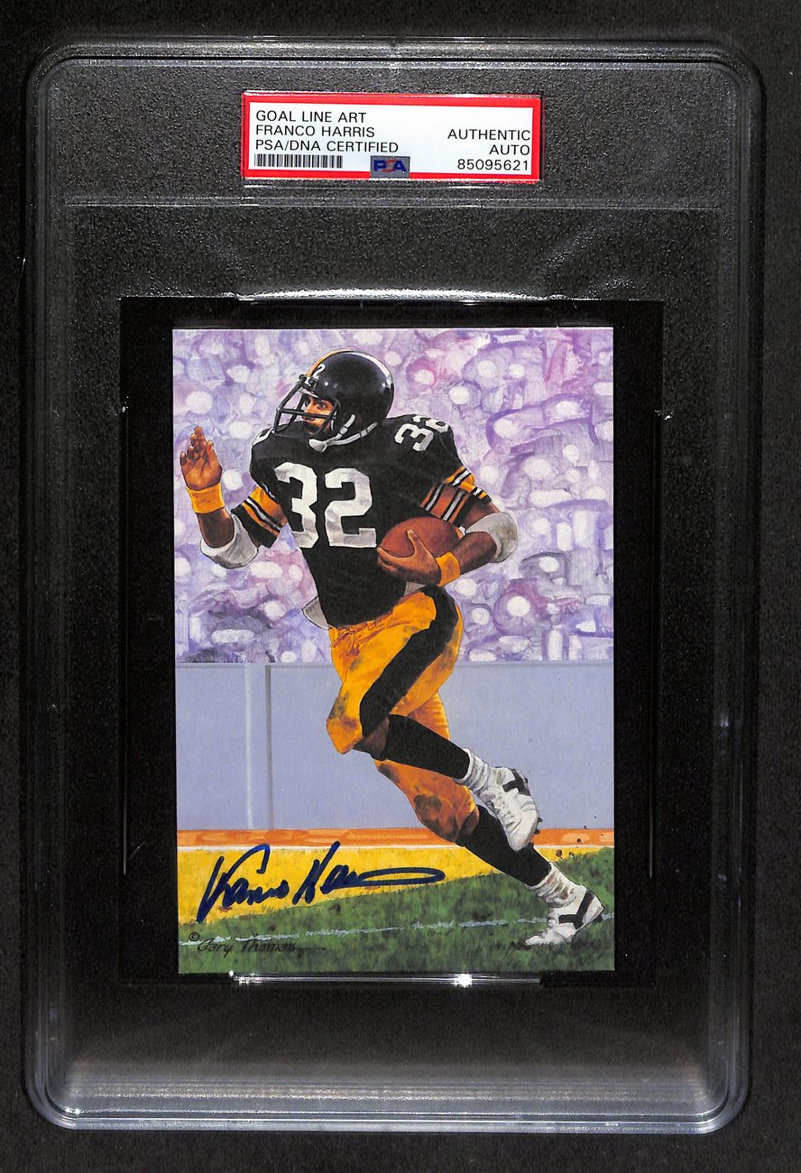 Franco Harris HOF Signed 1994 GLAC Card Pittsburgh Steelers PSA/DNA 183810