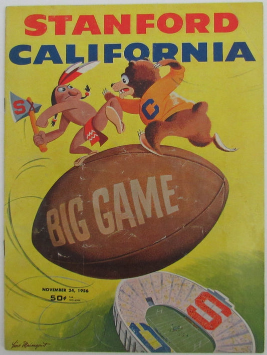 1956 California vs. Stanford College Football Game Souvenir Program 163164