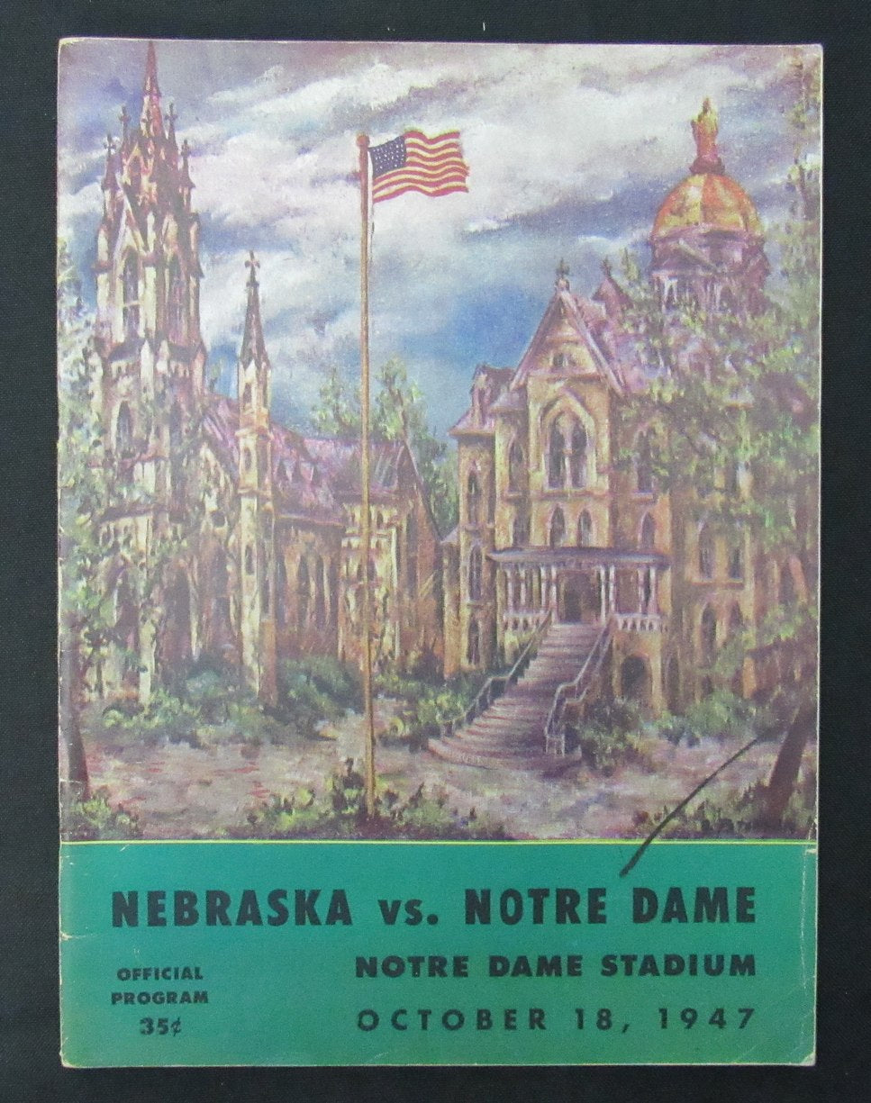 10/18/1947 Nebraska vs. Notre Dame College Program 186023