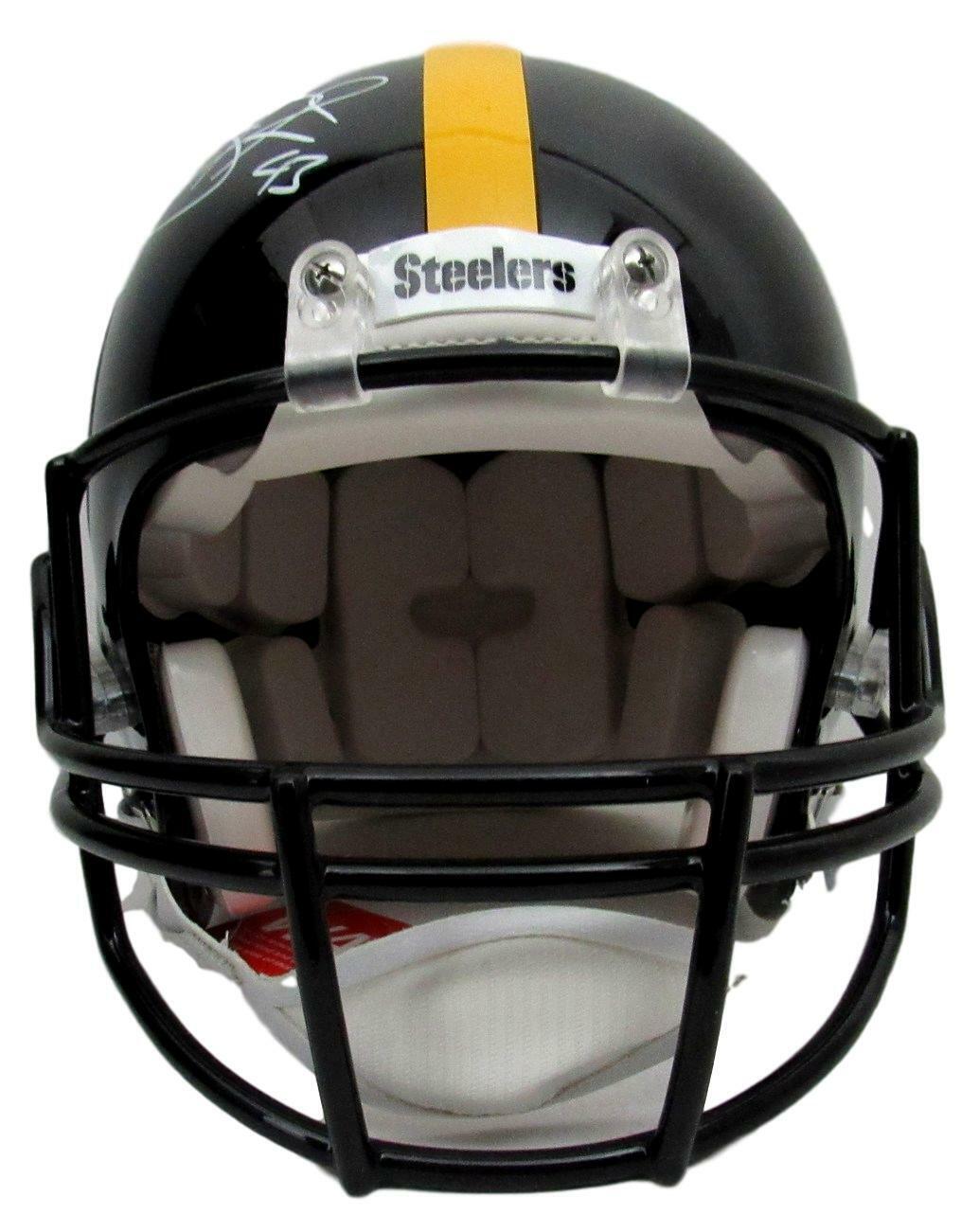 Troy Polamalu Signed Steelers Full Size Proline Black Helmet Beckett 151603