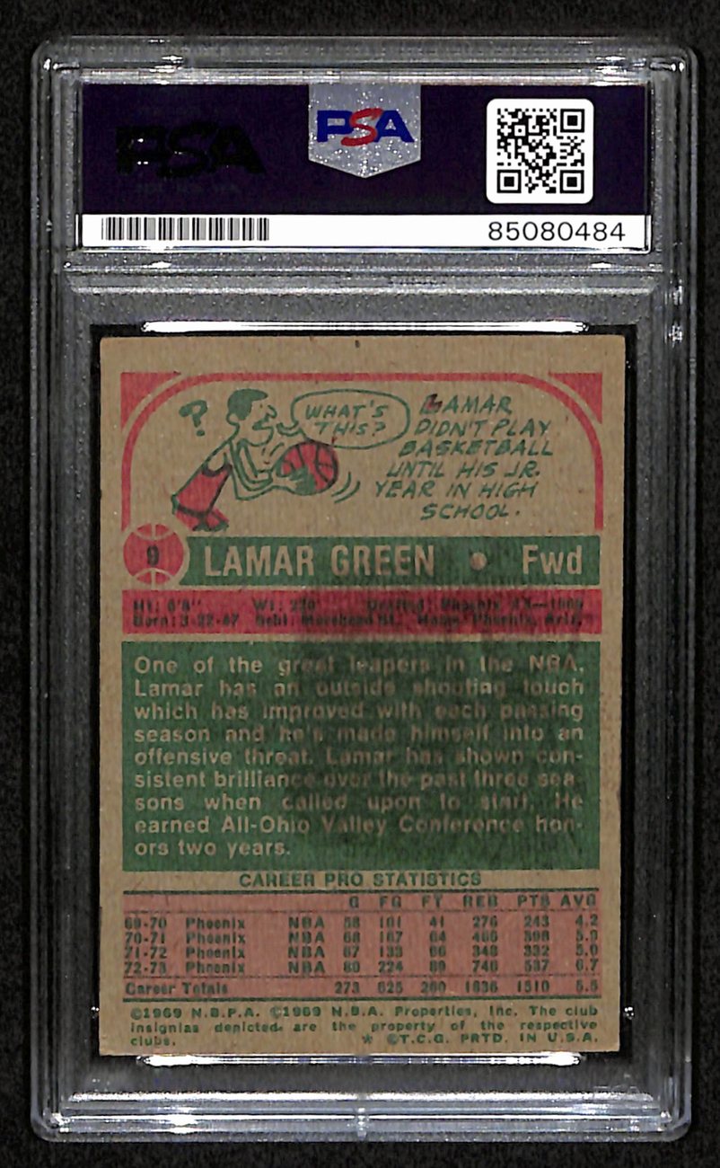 1973/74 TOPPS #9 Lamar Green Auto/Signed Card PSA/DNA 185460