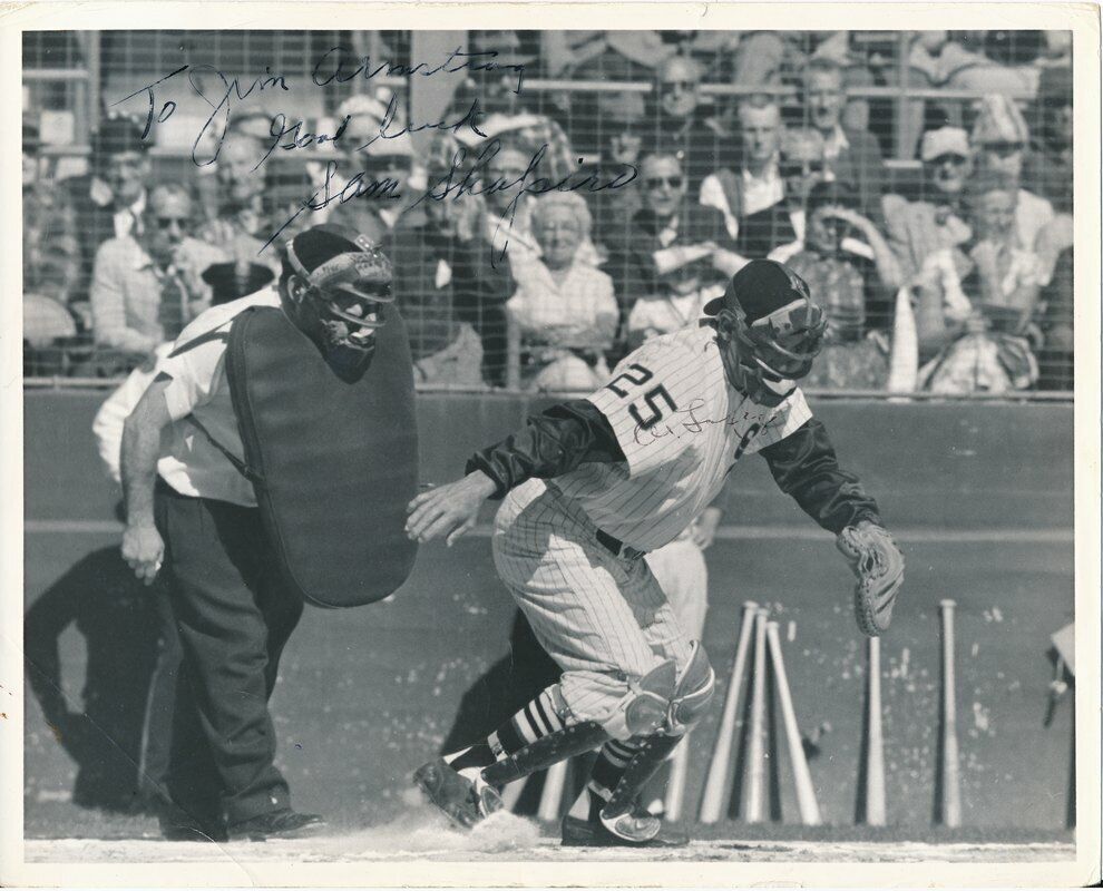 Sam Shapiro (Umpire) / Al Lopez White Sox Signed 8x10 B/W Photo JSA 143111