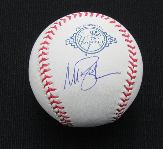 Mark Bellhorn Signed/Auto Yankees 100th OML Baseball JSA 186746