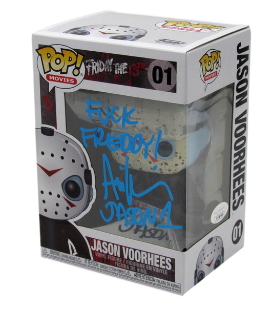 Ari Lehman Signed/Insc Funko Pop! #01 "Friday the 13th" Signed Blue JSA 190709