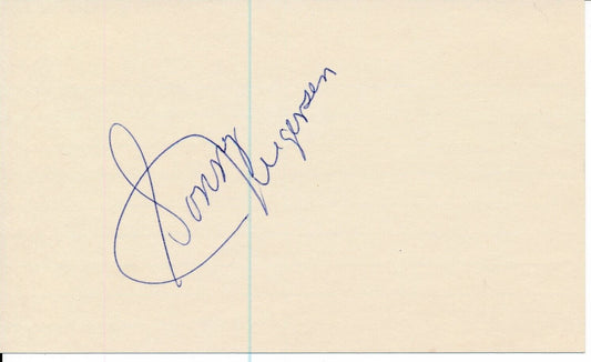 Sonny Jurgensen HOF Washington Redskins Signed/Autographed 3x5 Index Card 163928