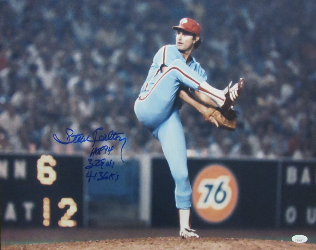 Steve Carlton HOF Signed/Inscribed 16x20 Photo Philadelphia Phillies JSA 186146