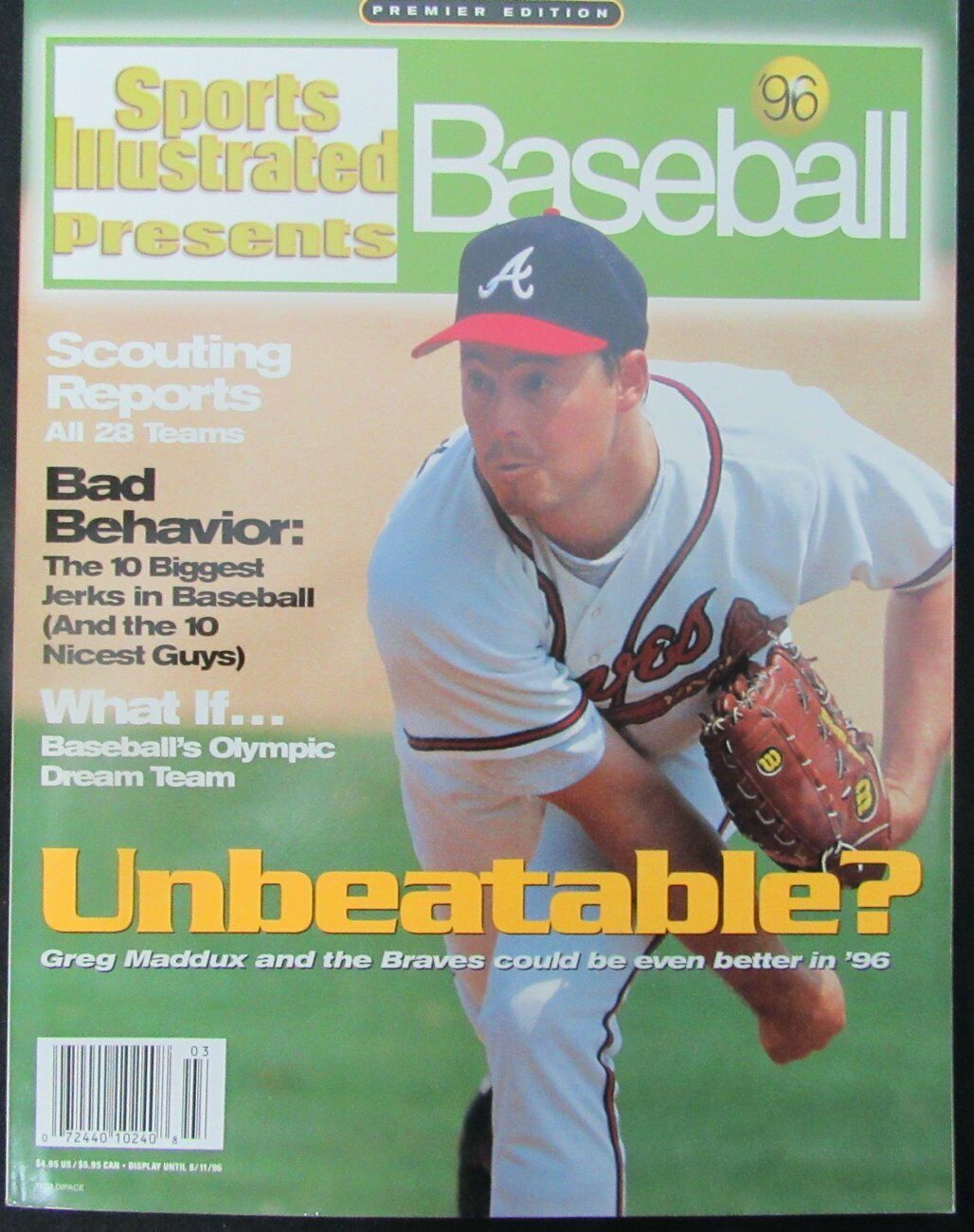 1996 Sports Illustrated Presents Baseball Greg Maddux Braves NO LABEL 154329
