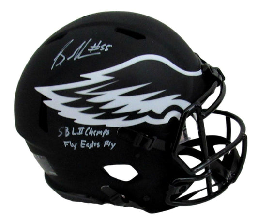 Brandon Graham Signed/Inscr Eagles Eclipse Authentic Full Size Helmet JSA 156350