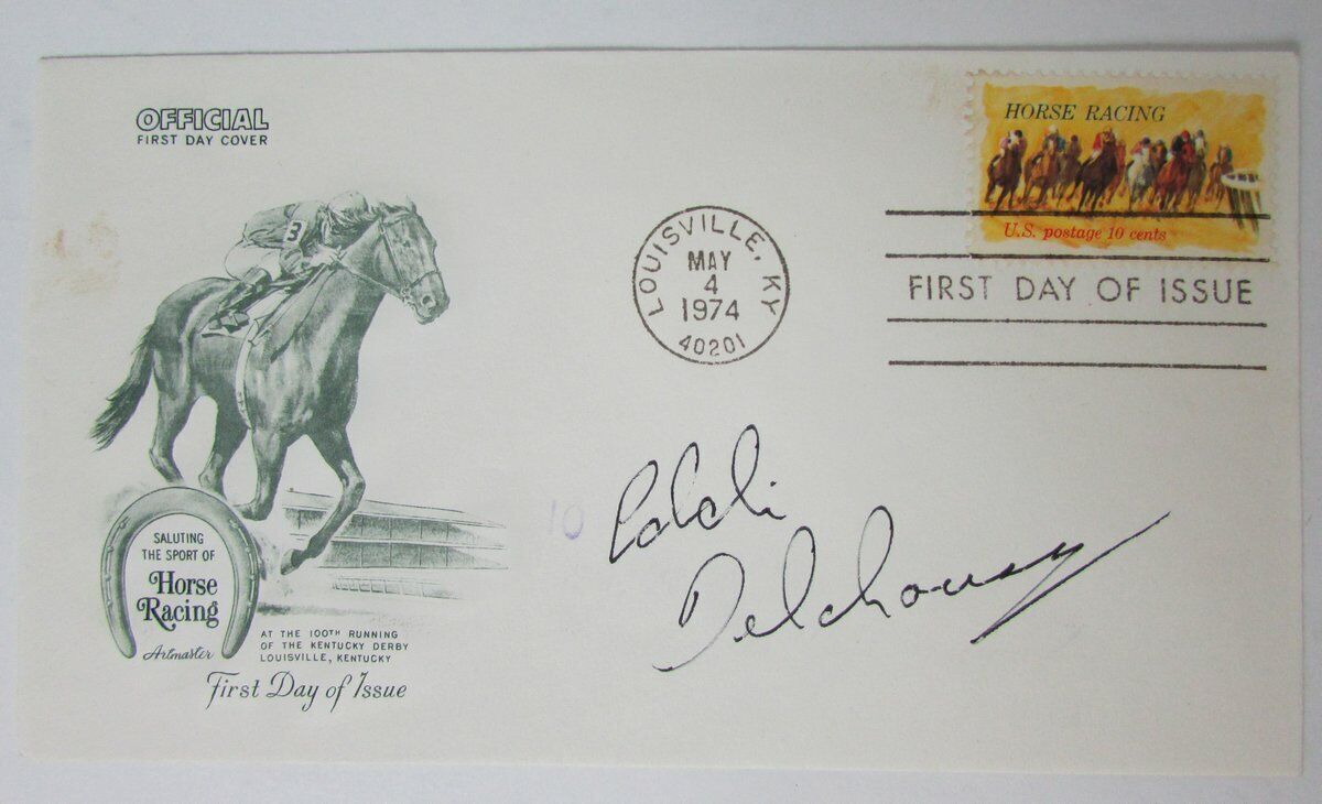 Eddie Delahoussaye Jockey US Racing HOF Signed FDC First Day Cover/Envel. 146681