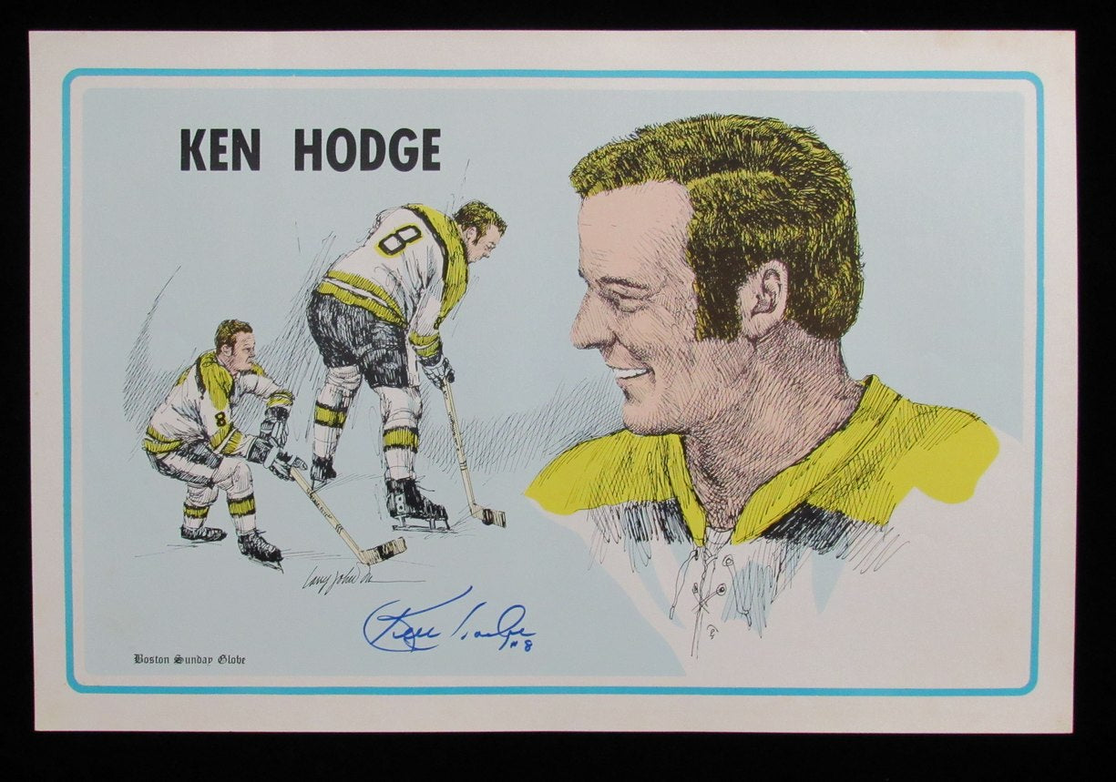 Ken Lodge Signed 1971 Boston Sunday Globe 14x22 Premium 186160