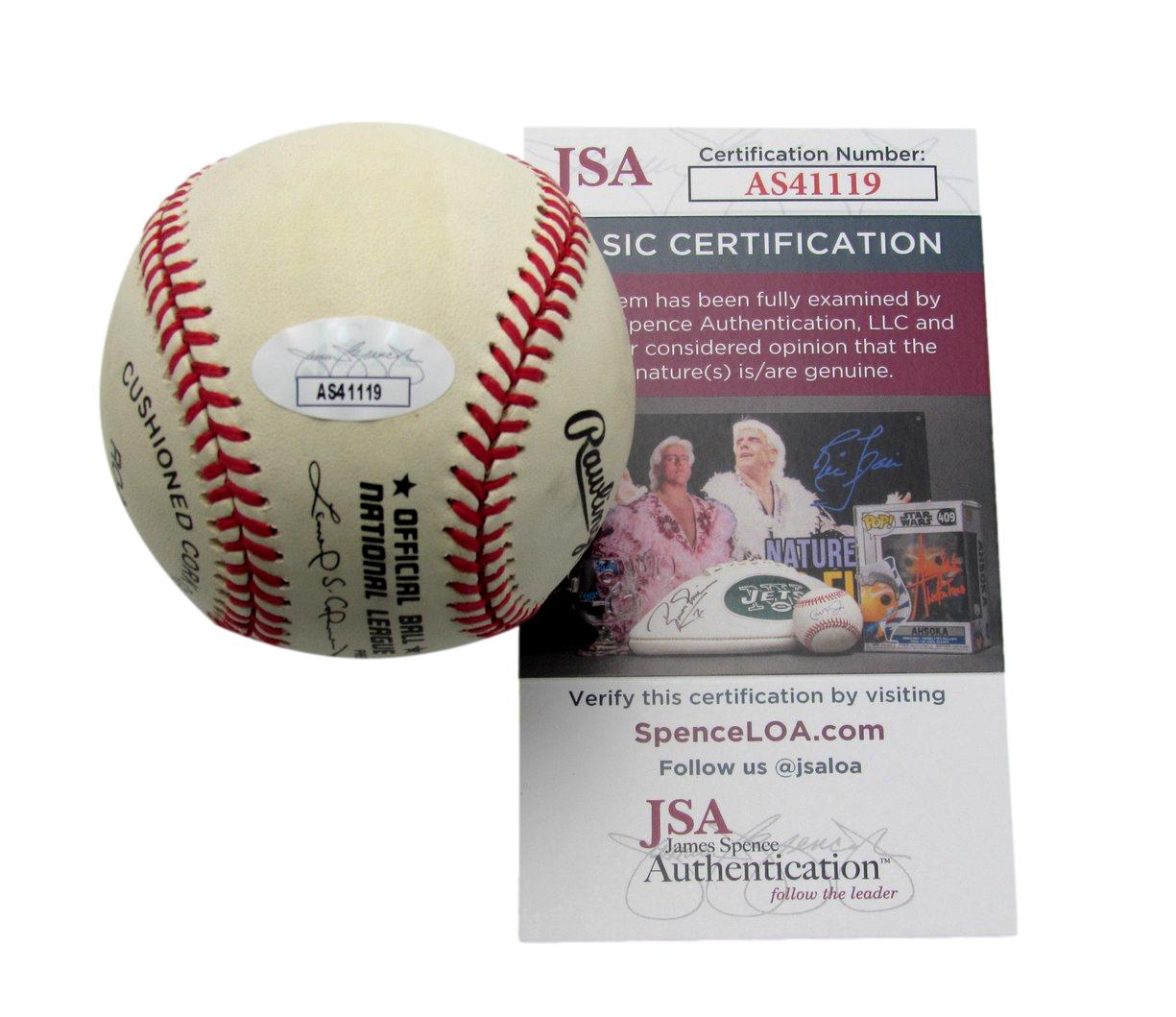 Dusty Rhodes Full Name Autographed ONL Baseball New York Giants JSA