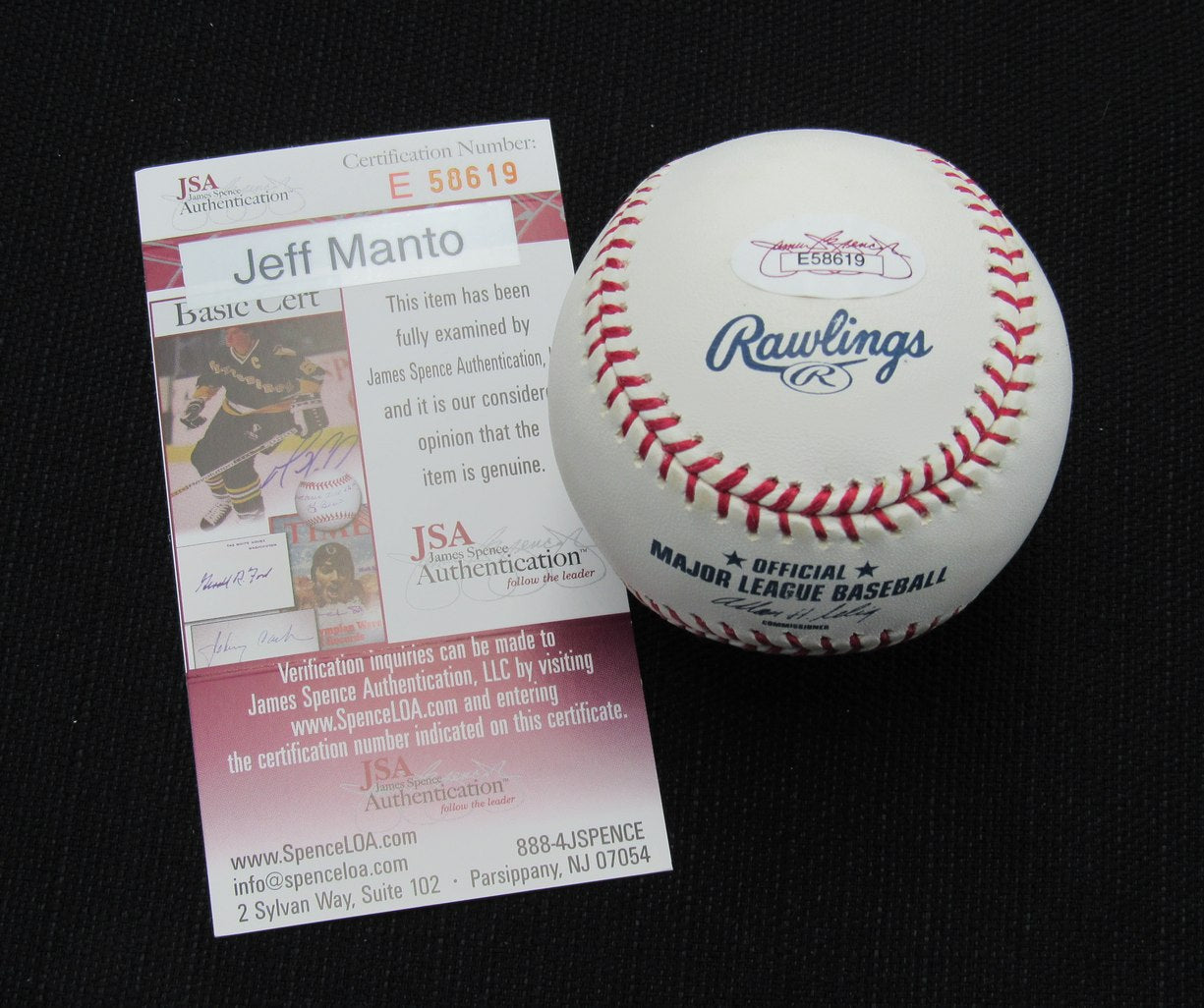 Jeff Manto Signed/Auto Yankees 100th OML Baseball JSA 186614