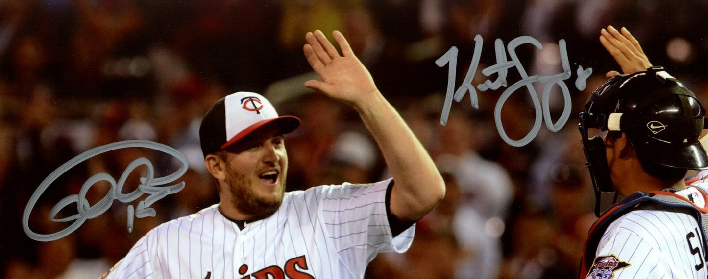 Kurt Suzuki/Glen Perkins Minnesota Twins Dual-Signed/Auto 8x10 Photo JSA 159042