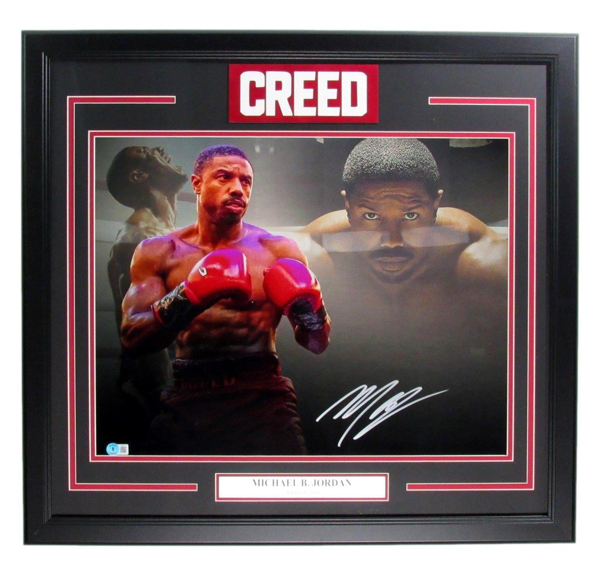 Michael B. Jordan Signed 16x20 Photo "Creed" Framed Beckett 185500