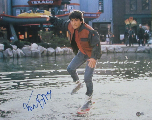 Michael J Fox "Back to the Future" Signed/Auto 16x20 Photo Beckett 164131