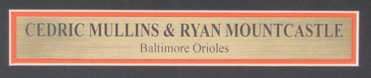 Cedric Mullins/Ryan Mountcastle SIGNED ORIOLES  11x14 Photo Framed Beckett