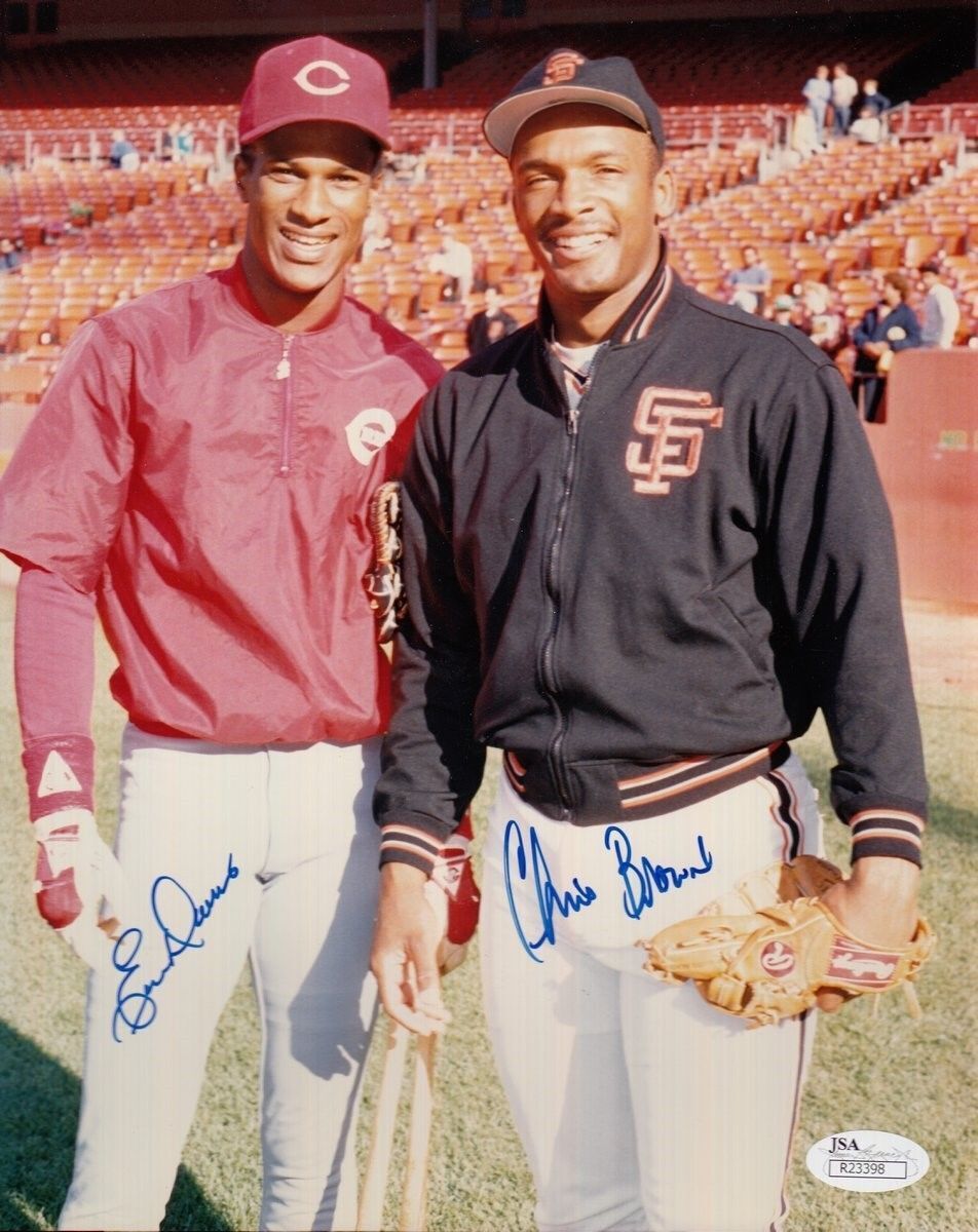 Eric Davis Chris Brown Signed/Autographed 8X10 Photo JSA 134408