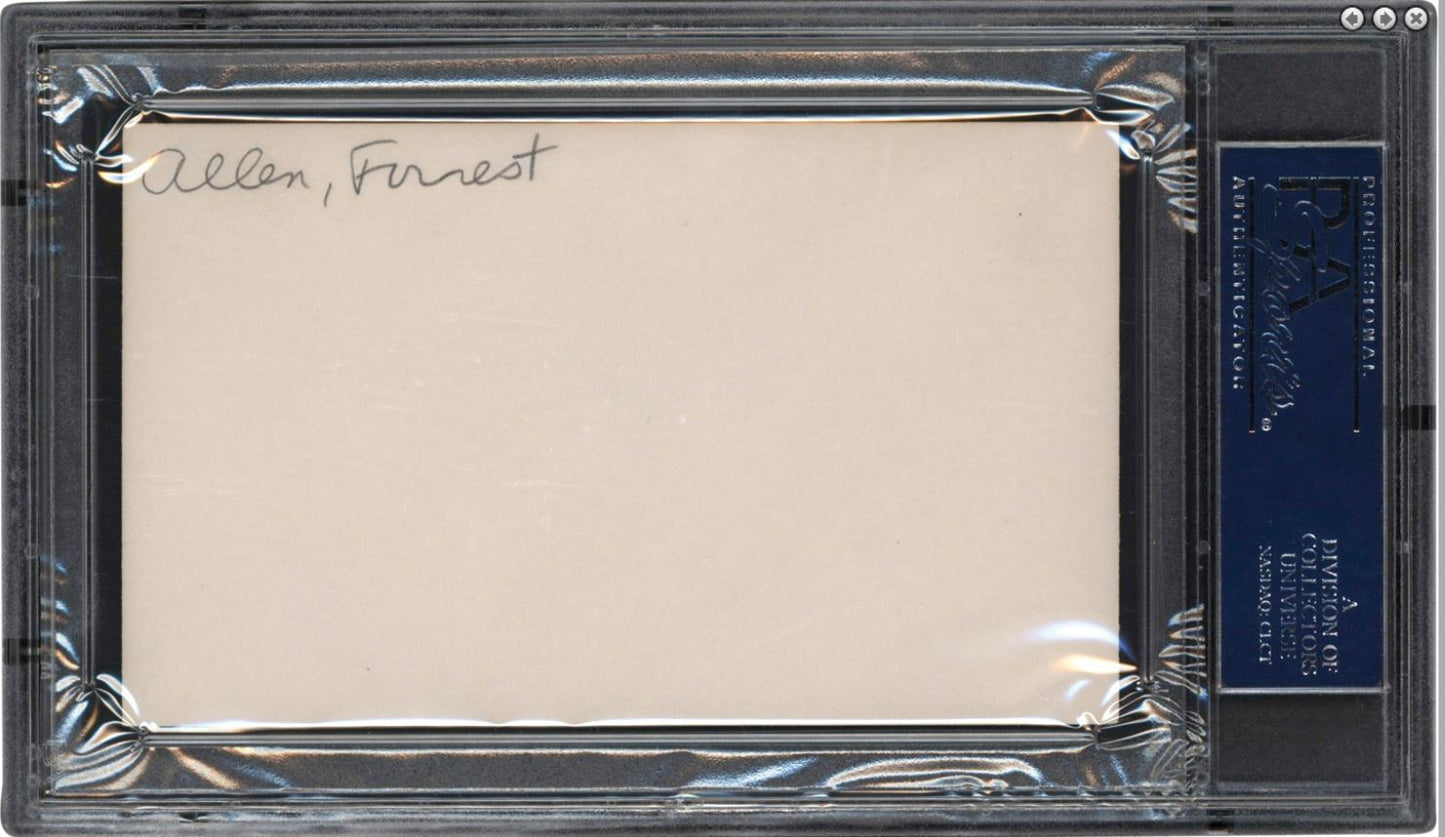 Forrest "Phog" Allen Signed Index Card Kansas Jayhawks PSA/DNA 184106