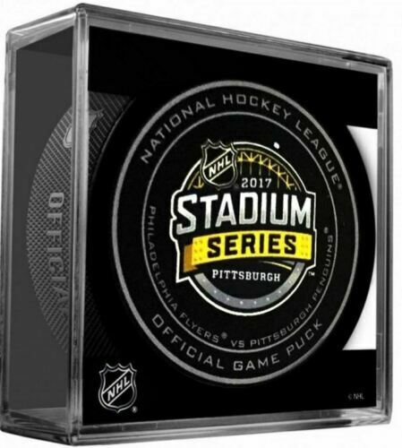 2017 Stadium Series Game Puck in Display Cube Limited Flyers vs Penguins 155242