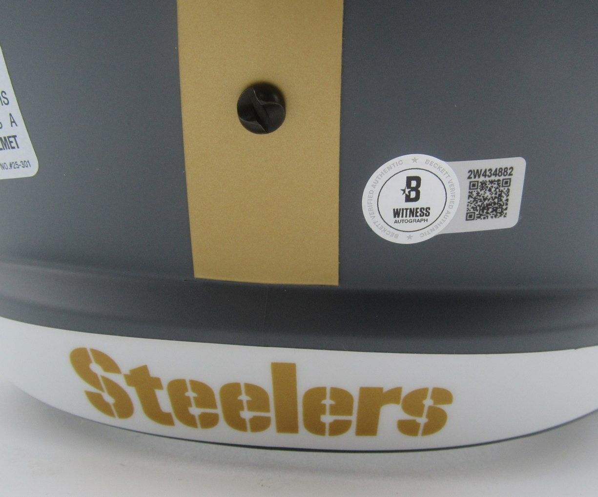 T.J. Watt Signed/Auto Slate Full Size Replica Helmet Steelers Beckett 189653