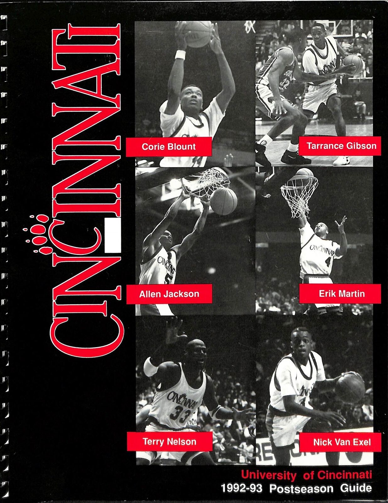 1992-93 University of Cincinnati Bearcats Postseason Guide Bob Huggins 180761