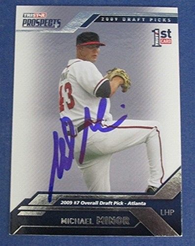 Mike Minor Braves Signed/Autographed 2009 Tristar Prospects + Baseball Card #7