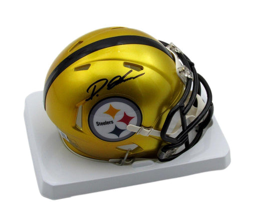 Diontae Johnson Autographed Flash Mini Helmet Steelers Beckett 181137