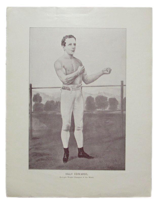 Billy Edwards Boxer 1895 Boxing Gladiators 11x15 Supplement Poster