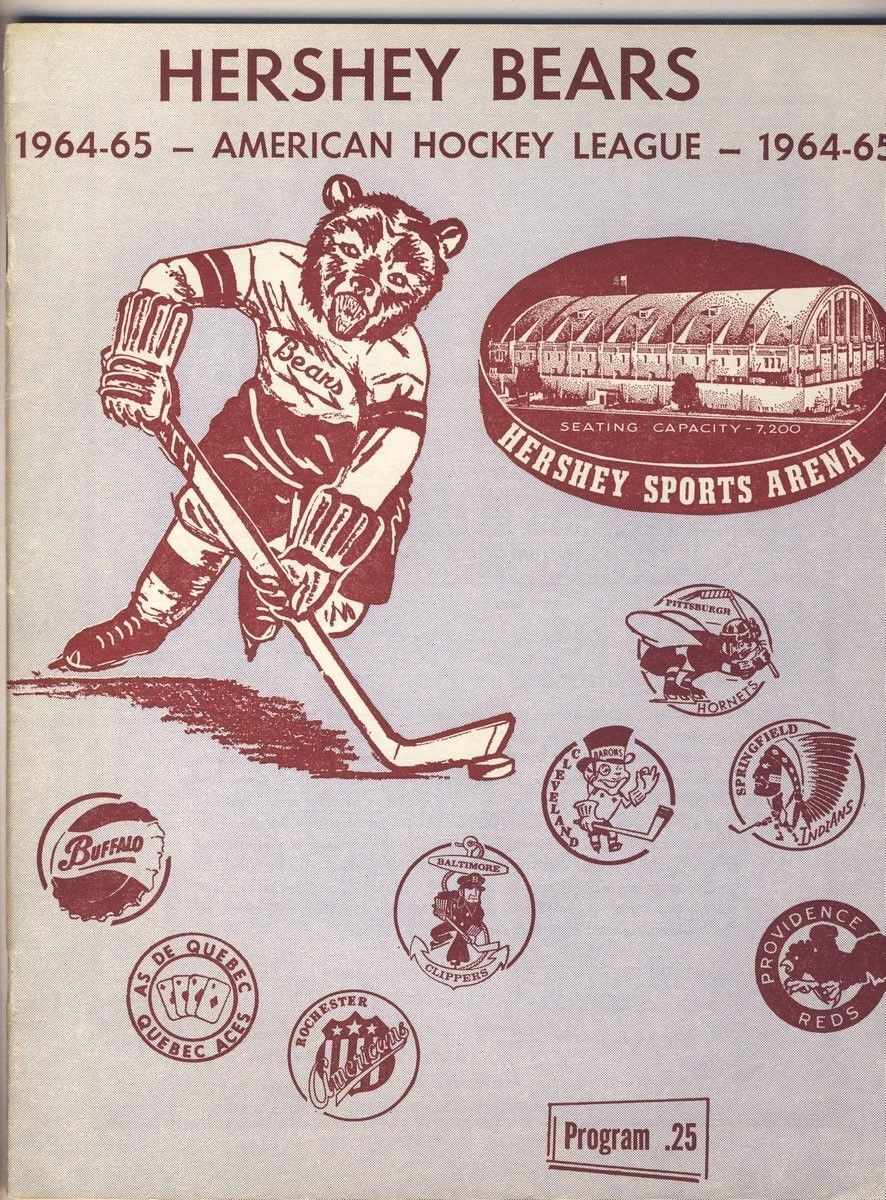 Hershey Bears 10/24 1964 Program vs. Rochester AHL 127984