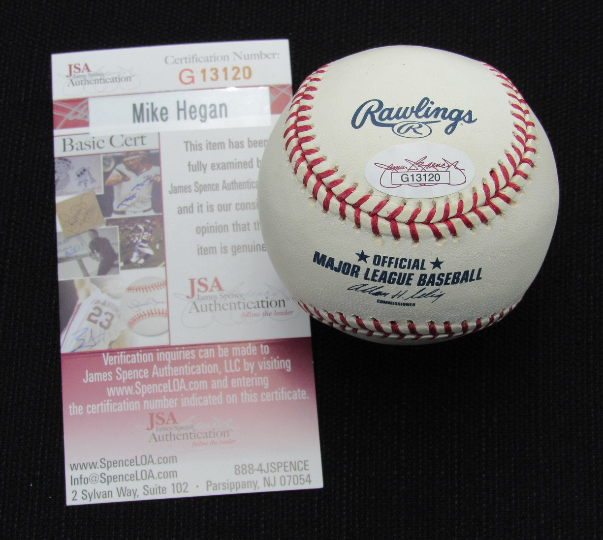 Mike Hegan Signed/Auto Yankees 100th OML Baseball JSA 186738